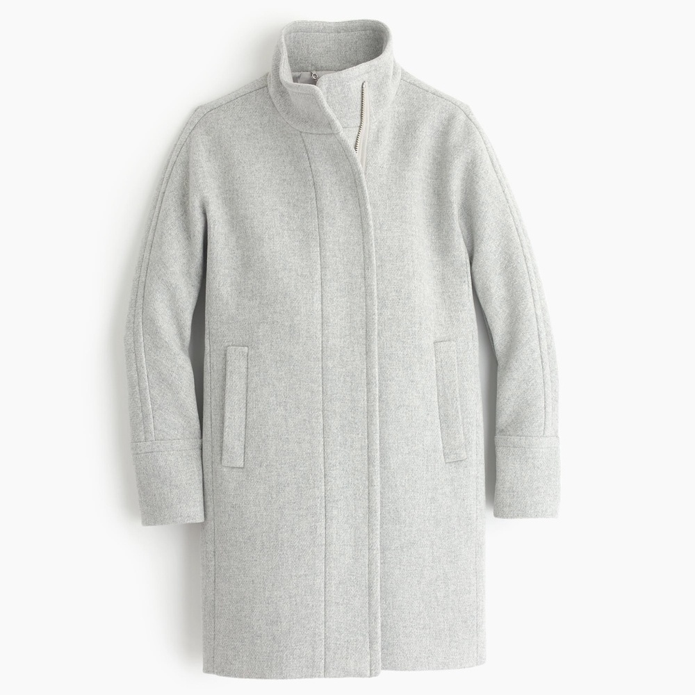 J. Crew Stadium Cloth Cocoon Coat Grey Size 18 NWT